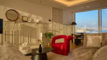 COEX Skyline Penthouse | 10 Guests | 4BR | 거실 공간