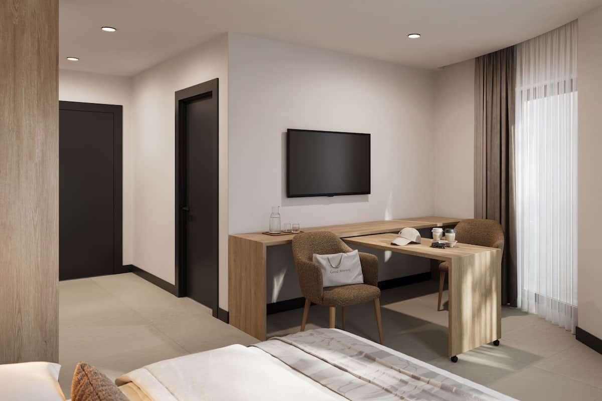 Desk, laptop workspace, WiFi (free)