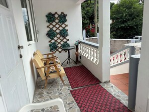 Terrace/patio - Tropical Safe Haven, Soufiere, Dominica. Welcoming home away from home, (Soufriere, St. Mark)