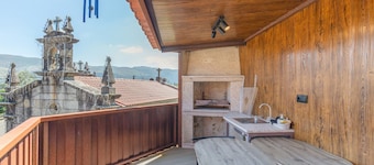 Casa T2 AL Fonte De S. Tiago con vistas a la montaña, Wi-Fi y aire acondicionado