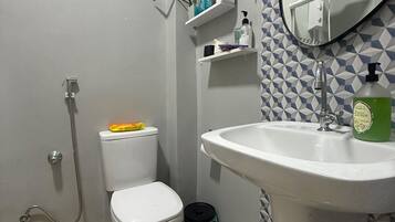 Towels, soap, toilet paper