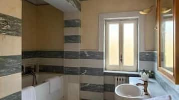 Bathroom | Hair dryer, slippers, towels, soap