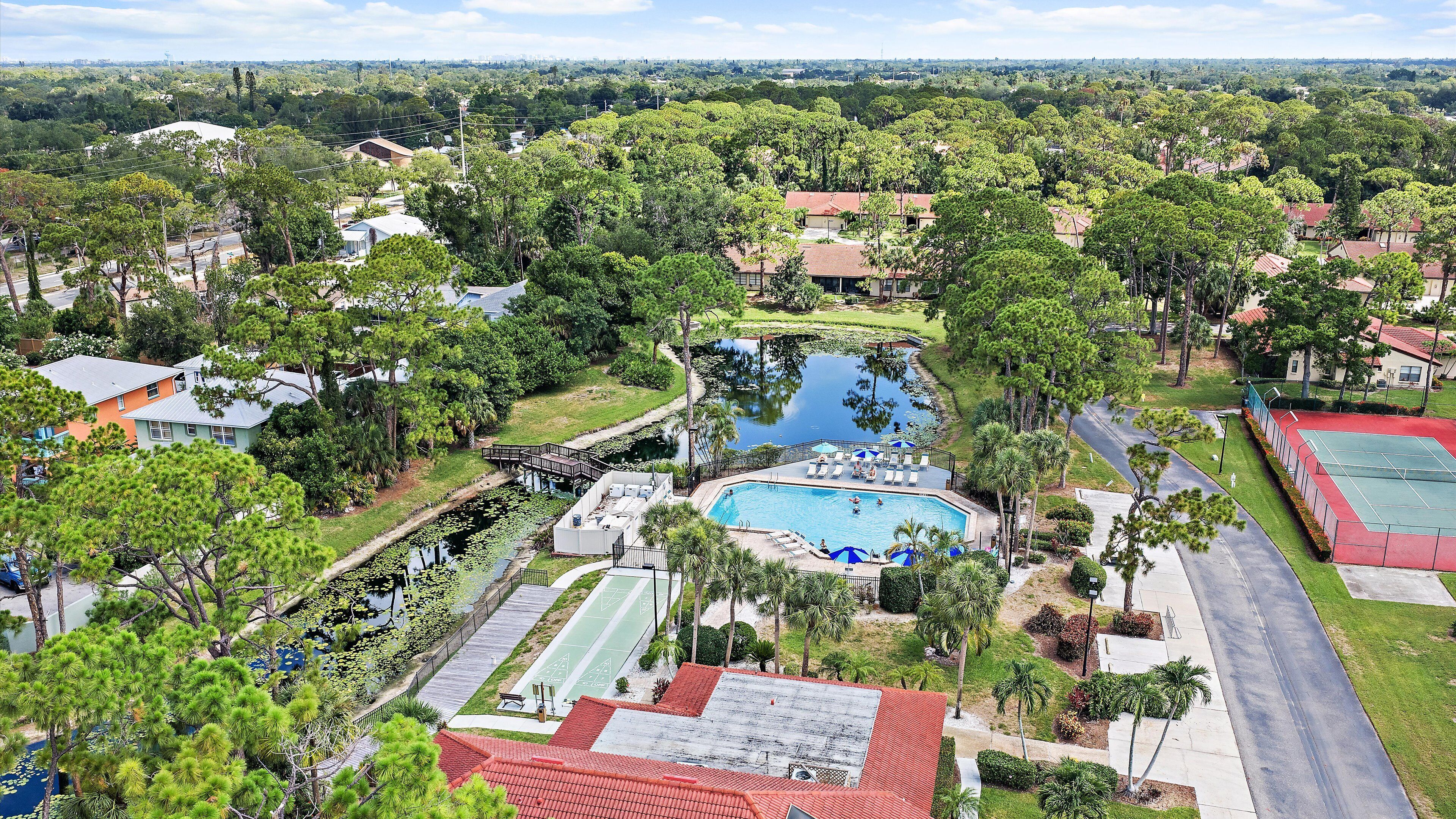 A heated pool