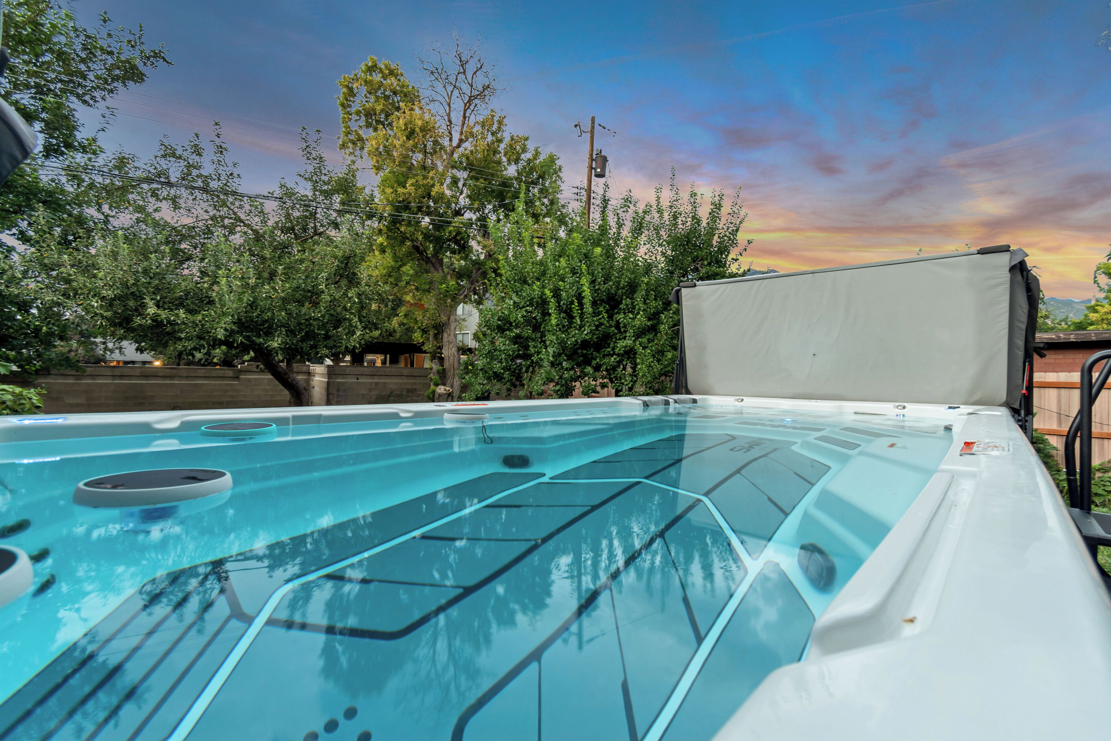 A heated pool