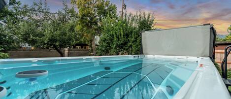 A heated pool
