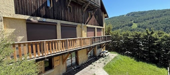 Appart 3 chbres - 50m des pistes - terrasse & jardin