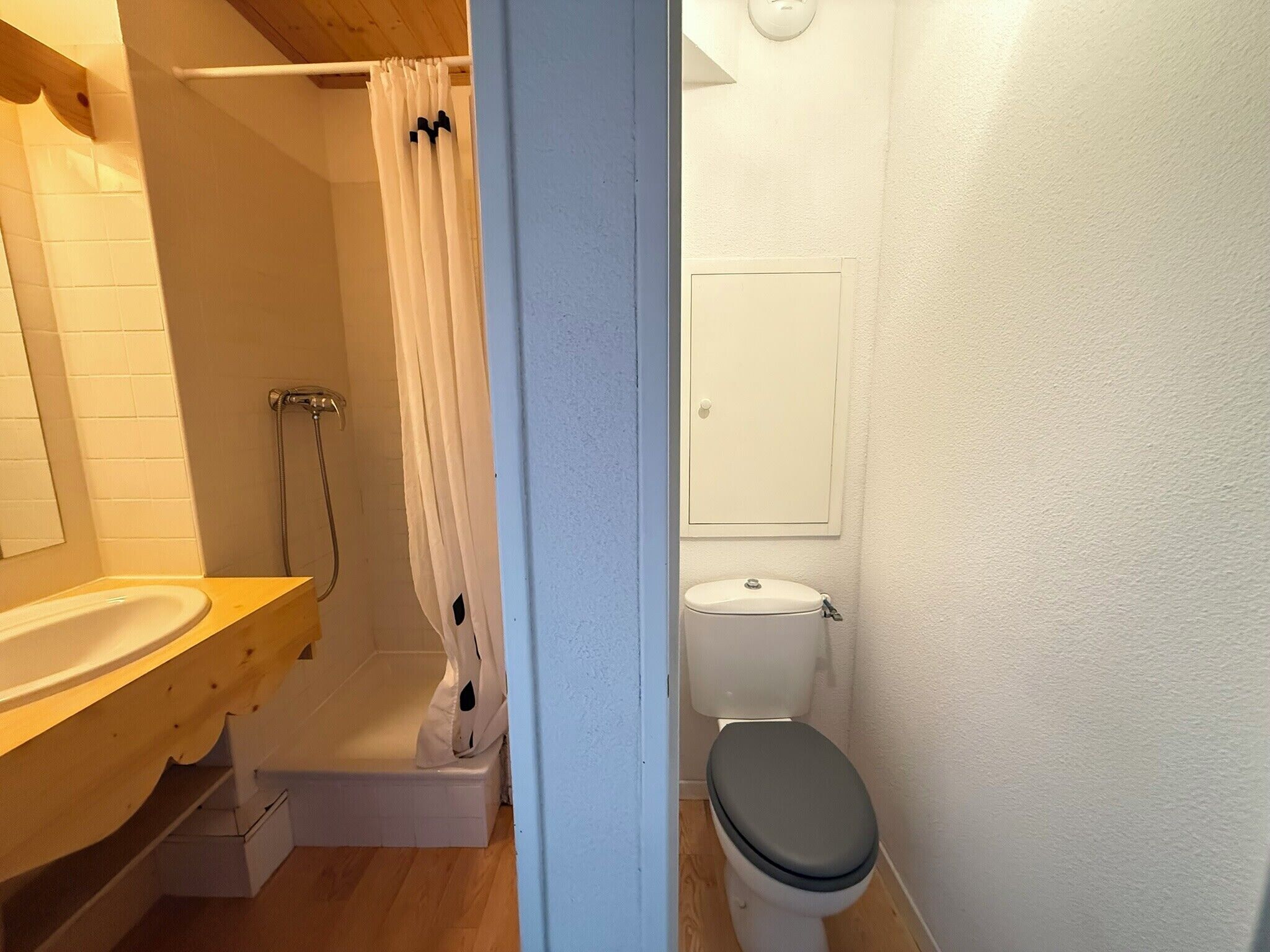 Shower, hair dryer