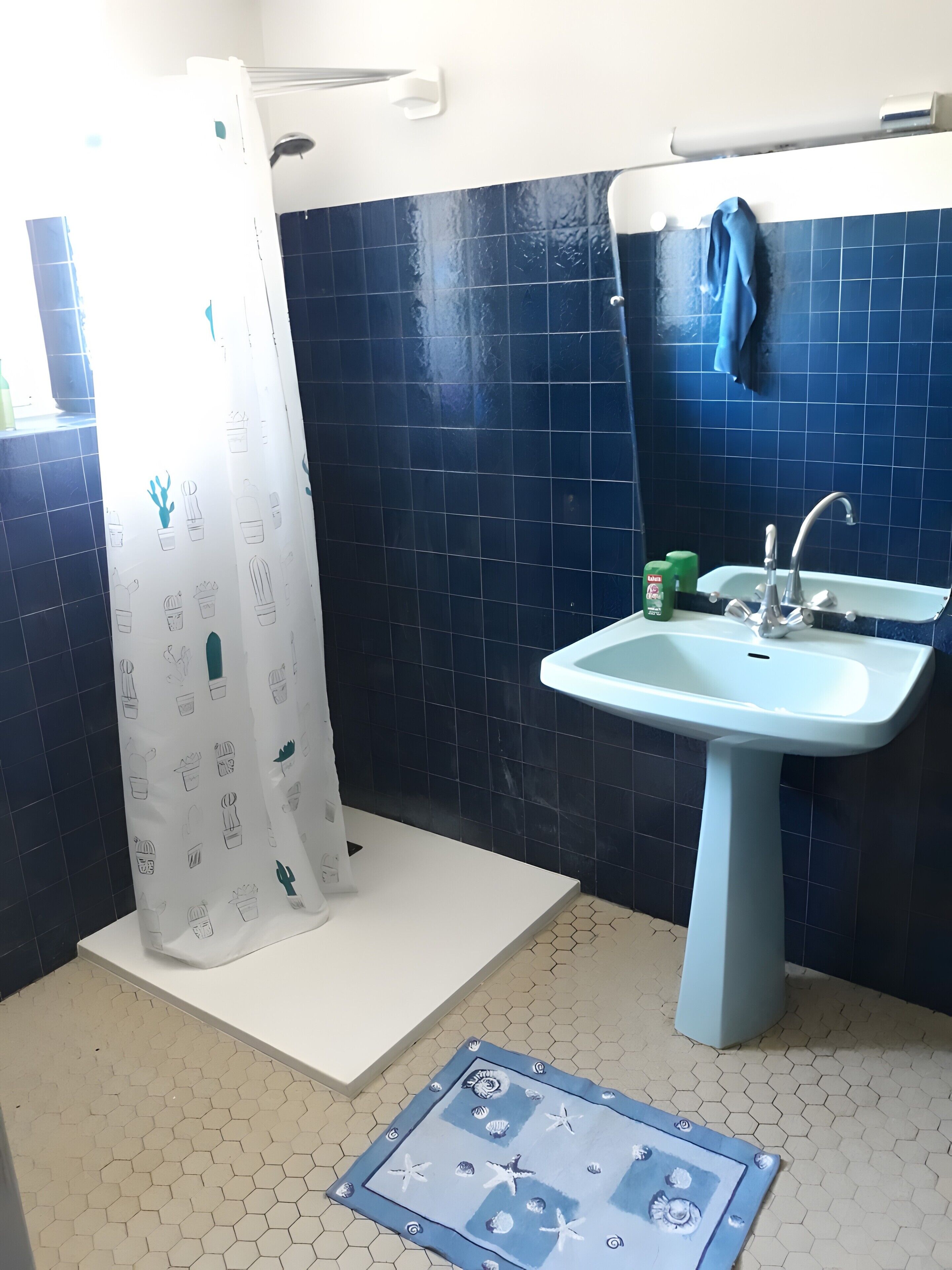 Douche, serviettes fournies
