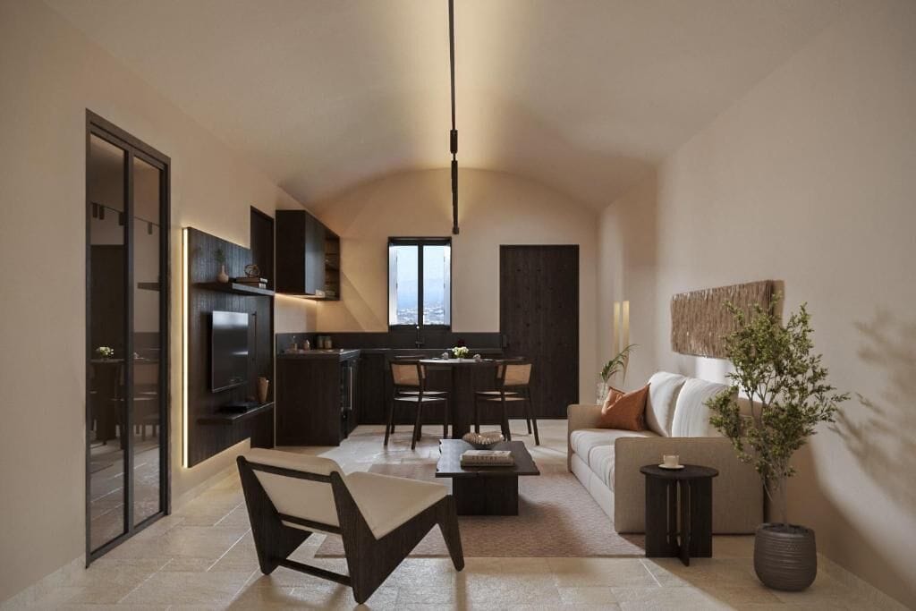 Luxury 2-Bedrooms Apartment with private Hot Tub and Sea View | Wohnbereich