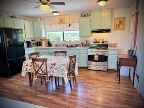 Private kitchen - Cozy one bedroom apartment with 360 degree views on our unique camel farm (Ramona)