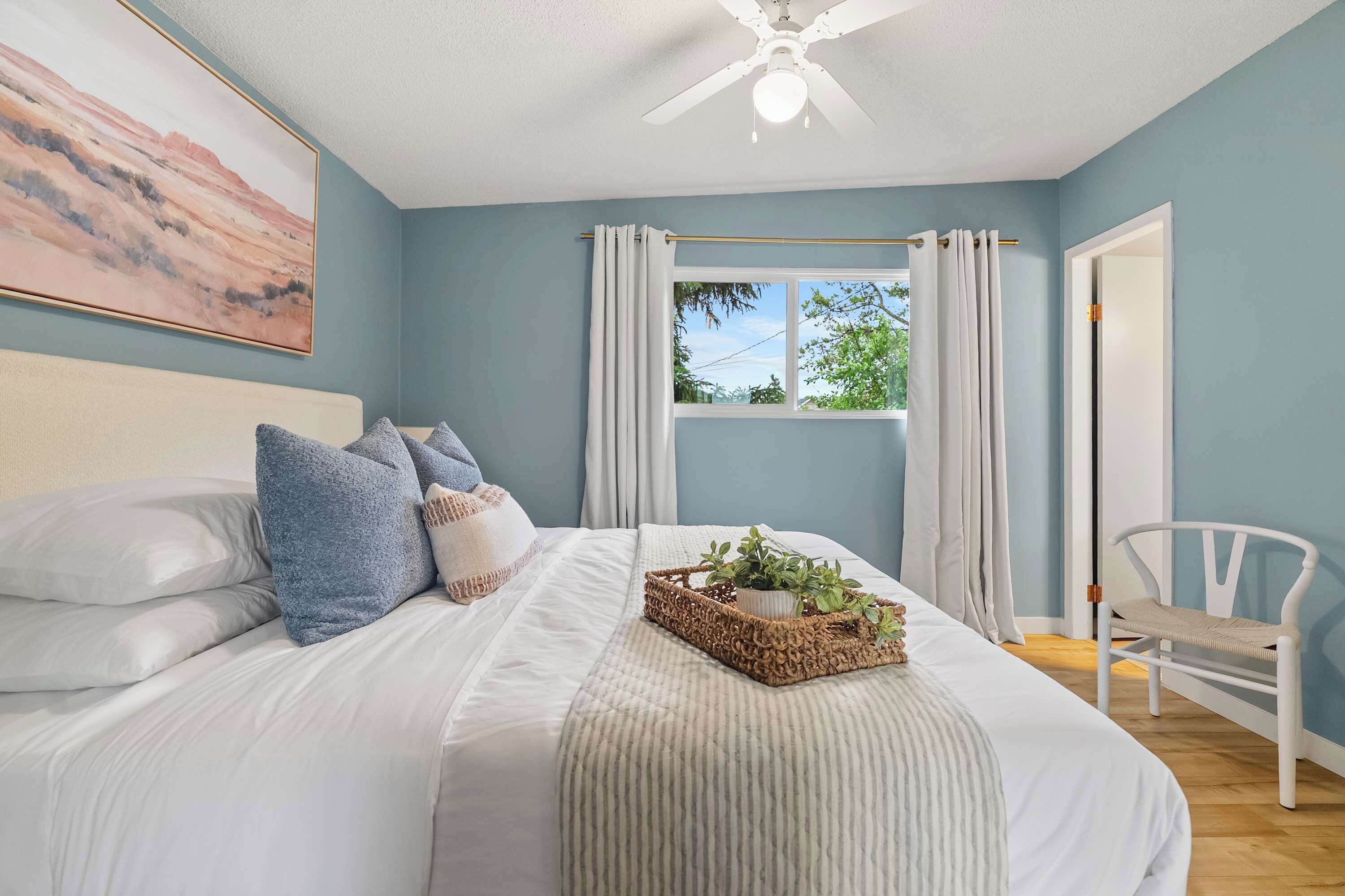 4 bedrooms, iron/ironing board, travel crib, WiFi