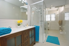 Shower, hair dryer, towels, toilet paper - Villa Ruly (IB)