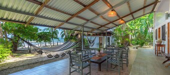 Open-air oceanfront home for 14 - steps to the sand in South Guiones, Nosara