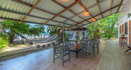 Open-air oceanfront home for 14 - steps to the sand in South Guiones, Nosara