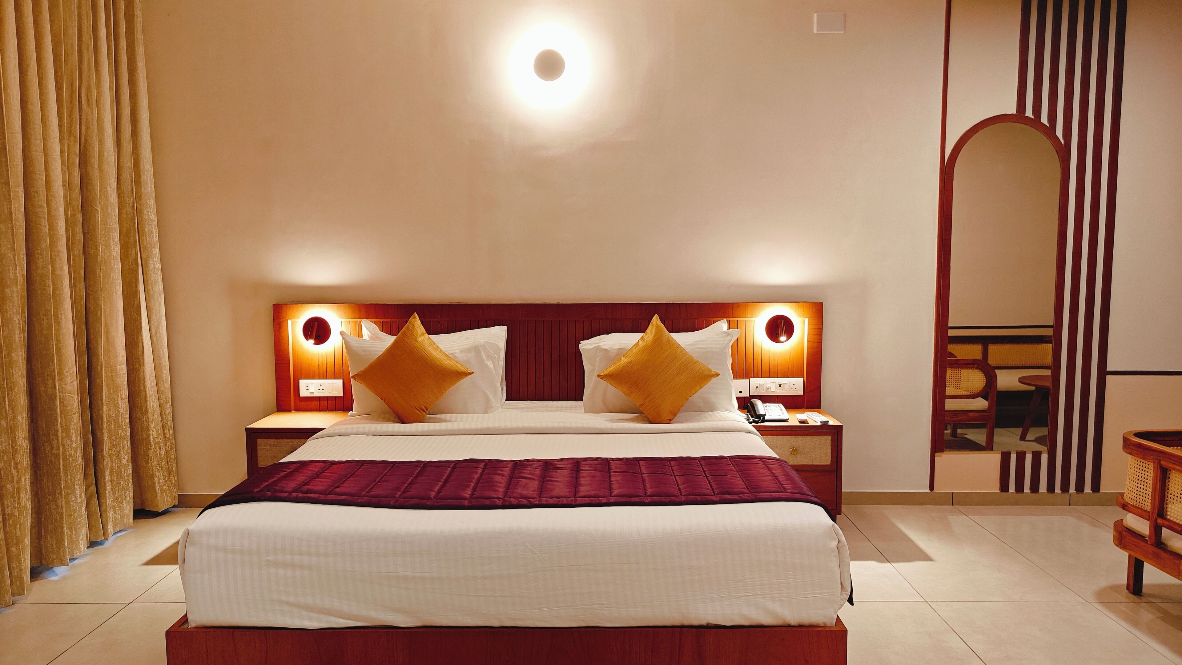 In-room safe, desk, laptop workspace, blackout drapes
