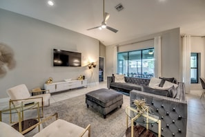 Living area - Luxury Cape Coral Oasis: Pool, Sleeps 8 (Cape Coral)