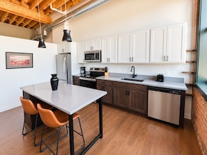 Coffee/tea maker, fridge, oven, stovetop - Sleepover | Contemporary 1BD/1BA Loft - Newton (Newton)