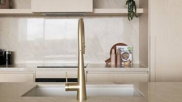 Fridge, oven, stovetop, dishwasher