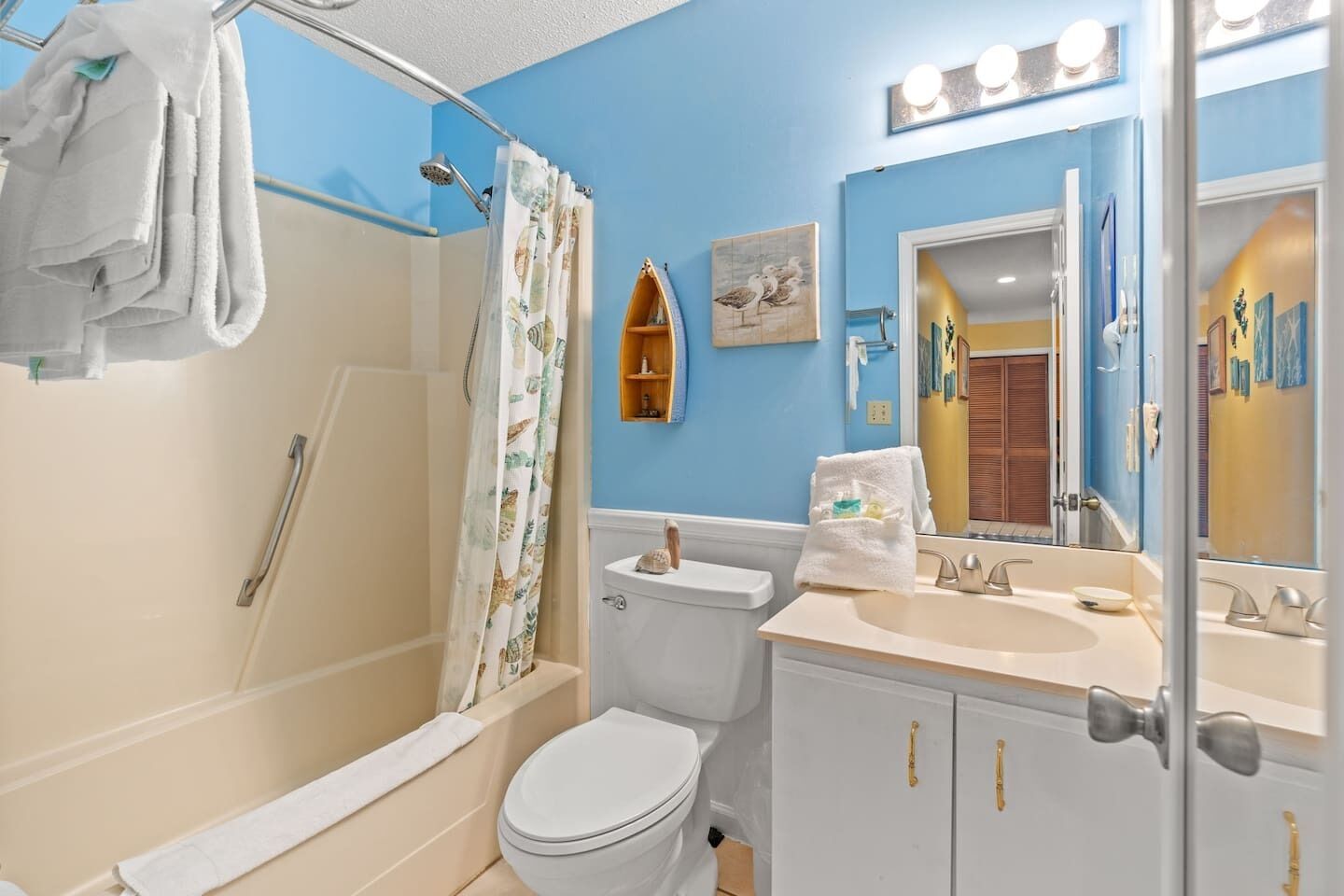 Shower, hair dryer