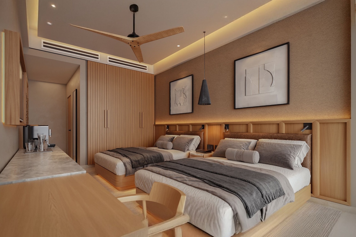 Deluxe-Zimmer, Balkon, Meerblick | Hochwertige Bettwaren, laptopgeeigneter Arbeitsplatz, kostenloses WLAN