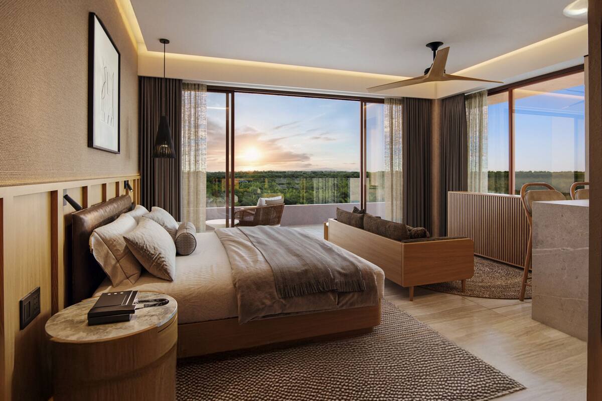 Sunset View Loft | Premium bedding, laptop workspace, WiFi (free), bed sheets