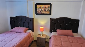2 bedrooms, desk, iron/ironing board, WiFi (free)