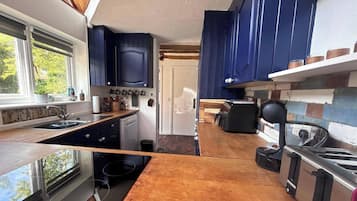 Kühlschrank, Mikrowelle, Herdplatte, Geschirrspüler