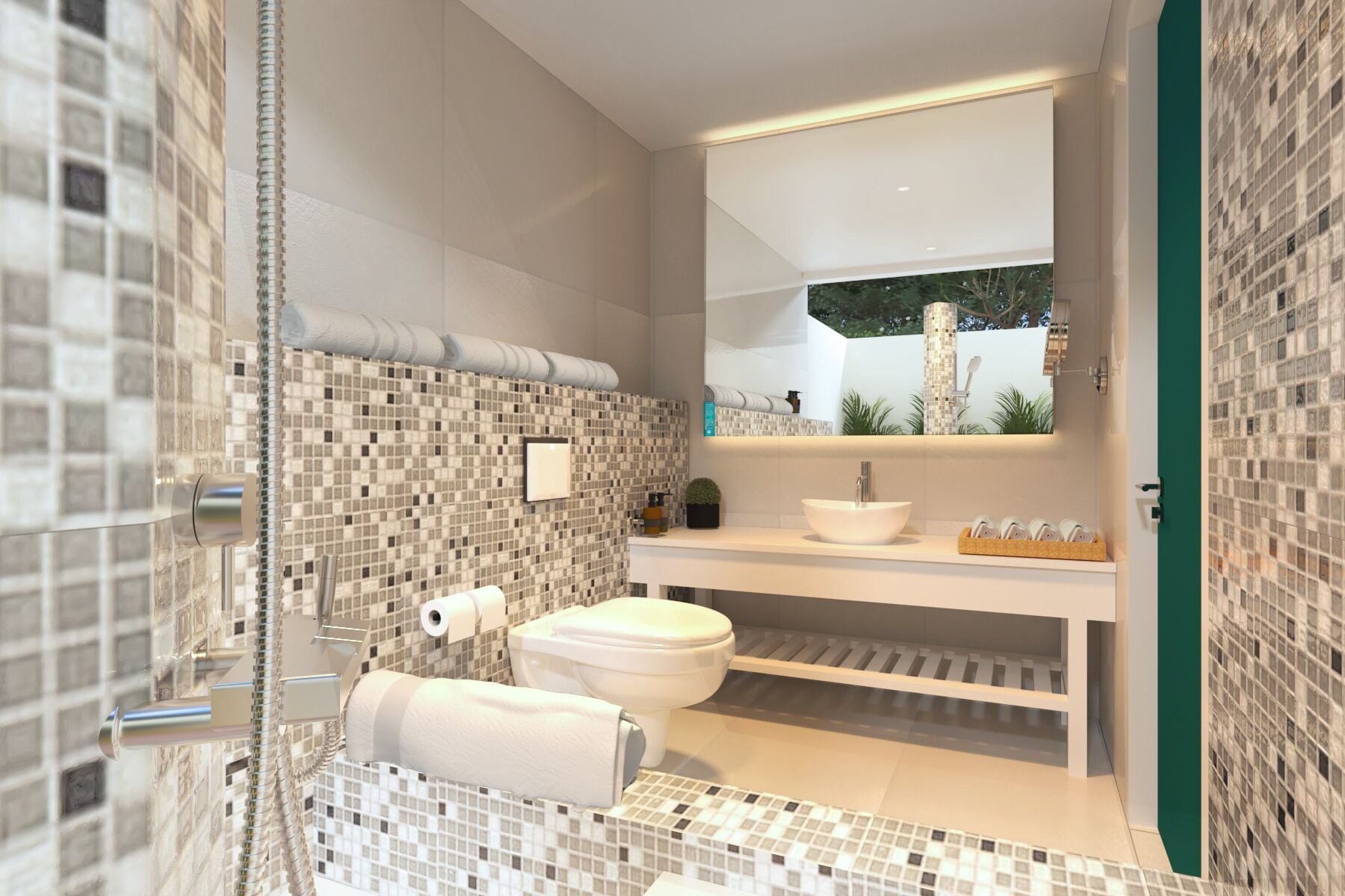Standard Double or Twin Room, Garden View | Bathroom | Separate bathtub and shower, hair dryer, slippers, towels
