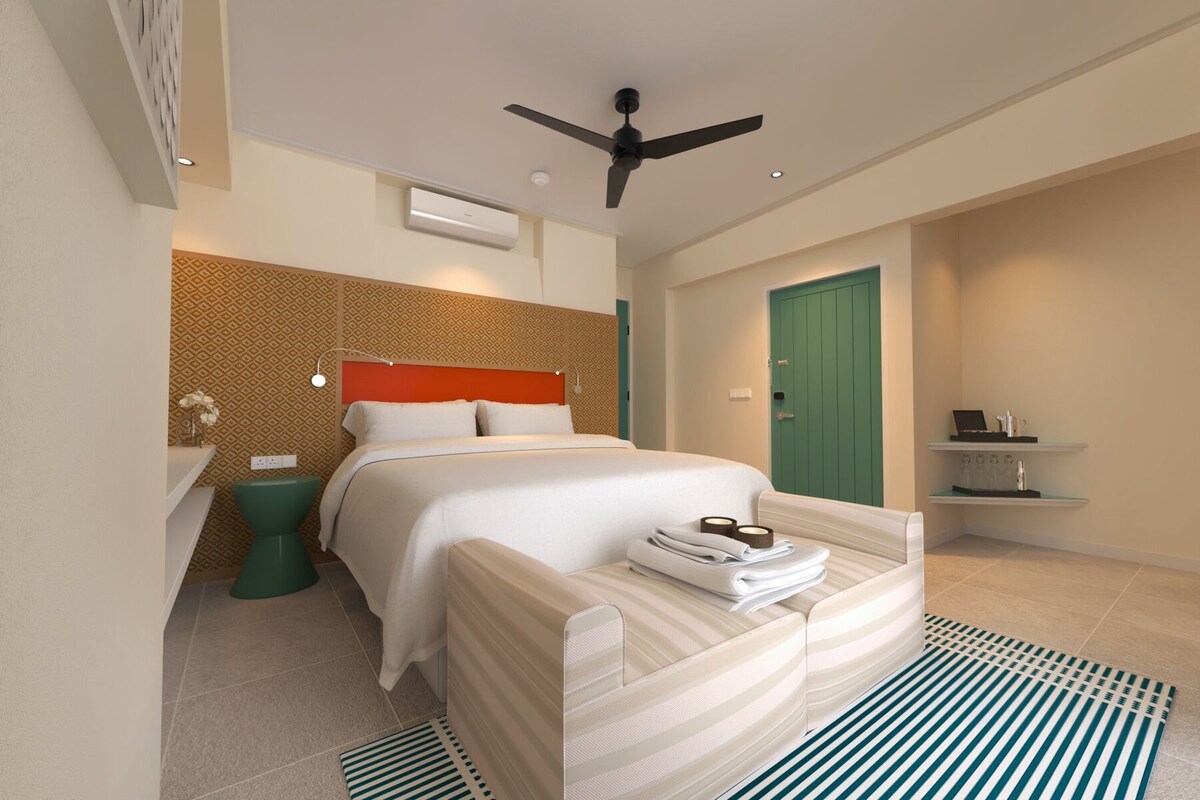 Maison Deluxe, vue sur la mer | Couette en duvet, minibar, coffre-fort pour ordinateur portable, bureau