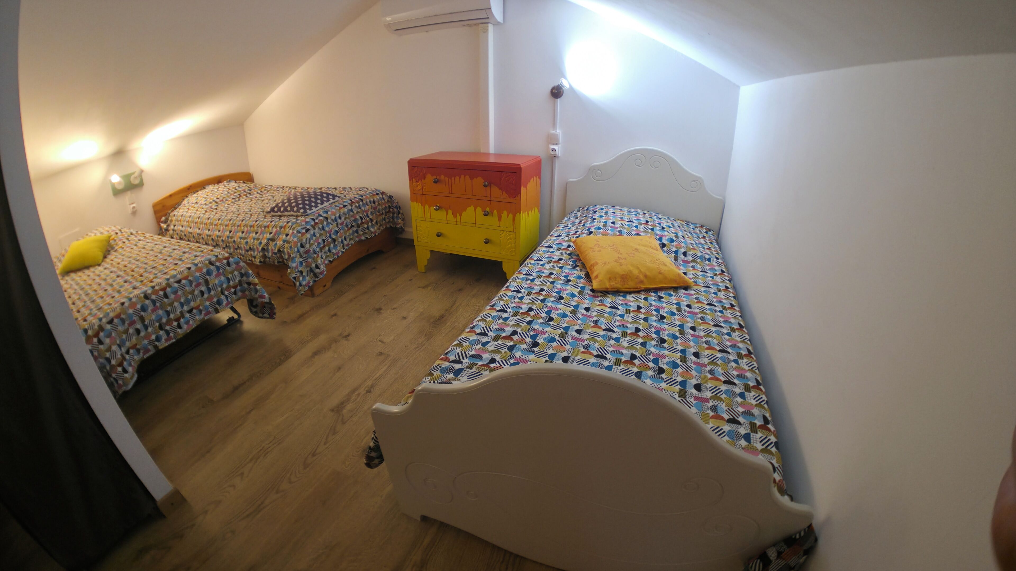 1 bedroom, iron/ironing board, travel crib, bed sheets