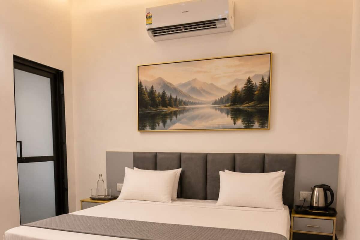 Habitación con 1 cama matrimonial o 2 individuales | Tabla de planchar con plancha y wifi gratis