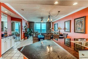 Signature Condo, 2 Bedrooms, Beach View, Beachfront | In-room dining - San Carlos 1208 (Gulf Shores)