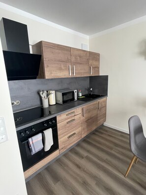 Private kitchen - Studio Apartment 'Lucas' Neudietendorf with Wi-Fi (Nesse-Apfelstädt)