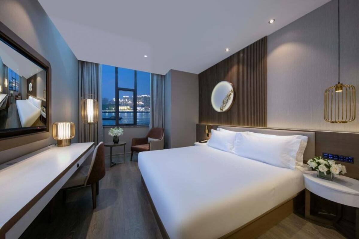 In-room safe, desk, laptop workspace, blackout curtains