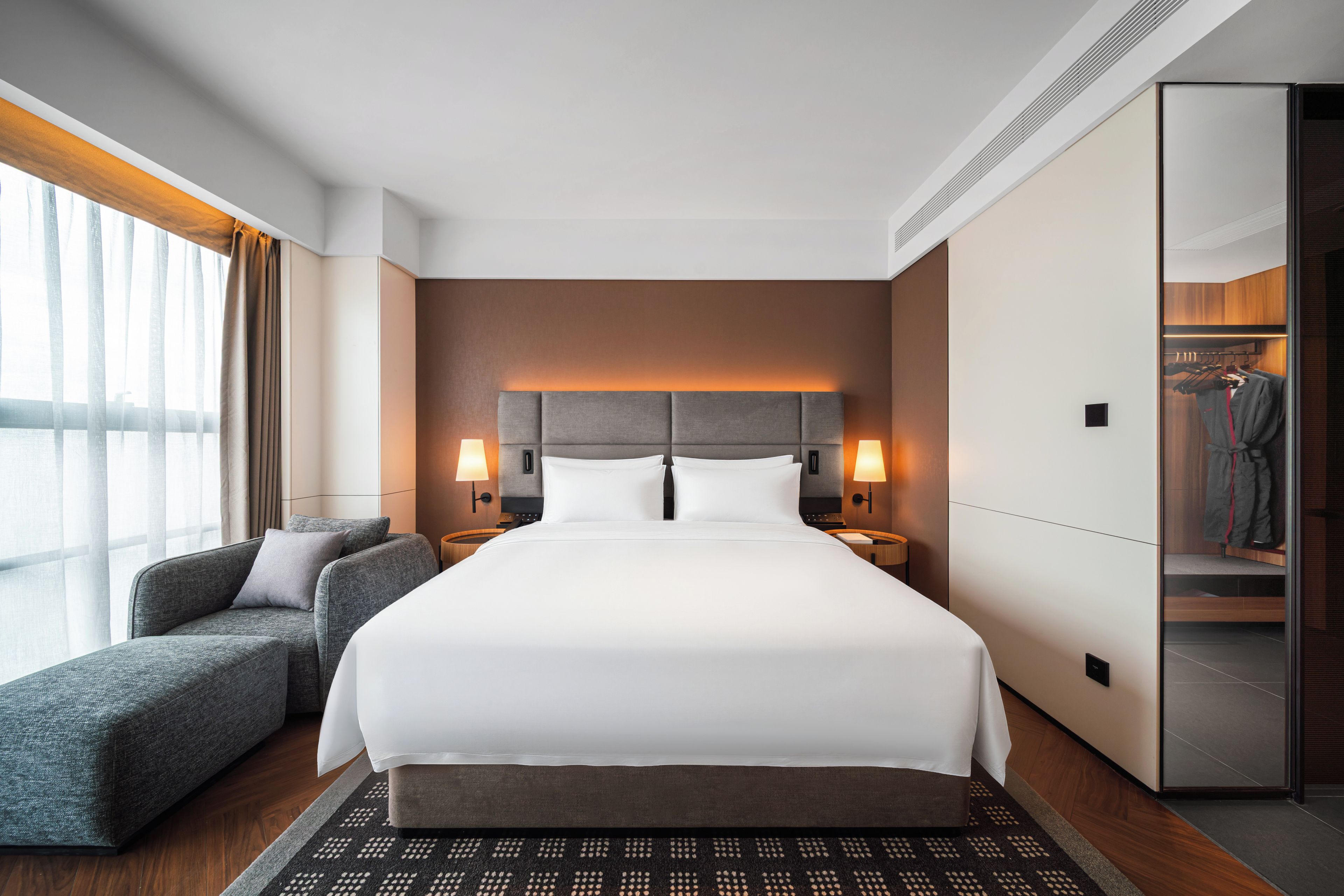 Quarto casal superior | Roupas de cama premium, edredons de pluma