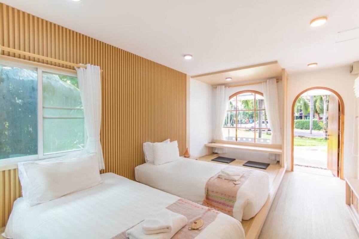 Villa de estilo japonés, 2 camas individuales, no fumadores, vistas al jardín | Caja fuerte y wifi gratis