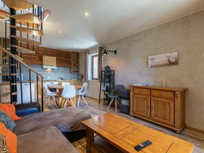 Living area - Cozy duplex in village center (Le Monêtier-les-Bains)