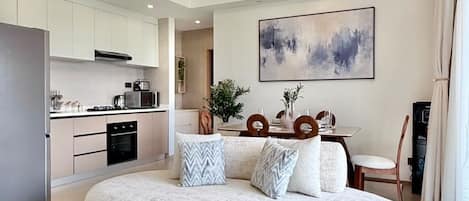 Appartement luxueux, vue sur la ville | Aire de séjour