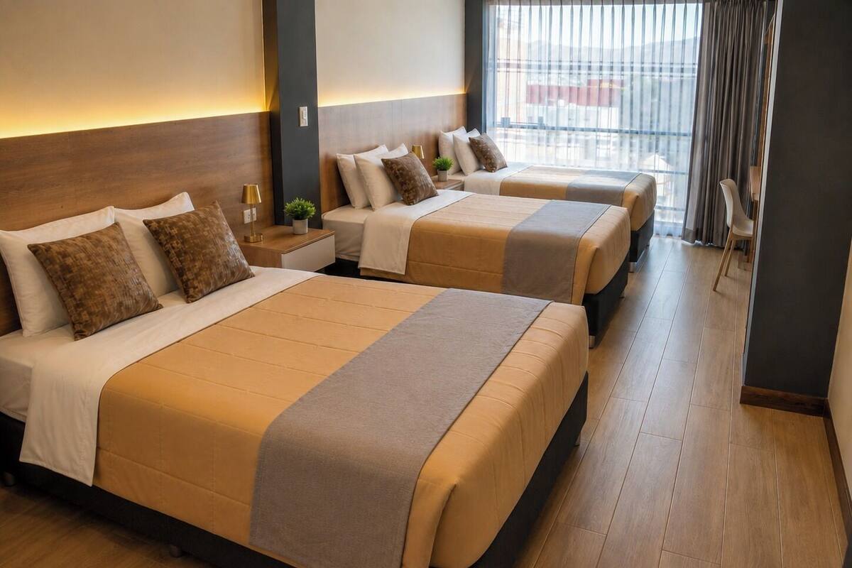 Ropa de cama de alta calidad, minibar y escritorio 