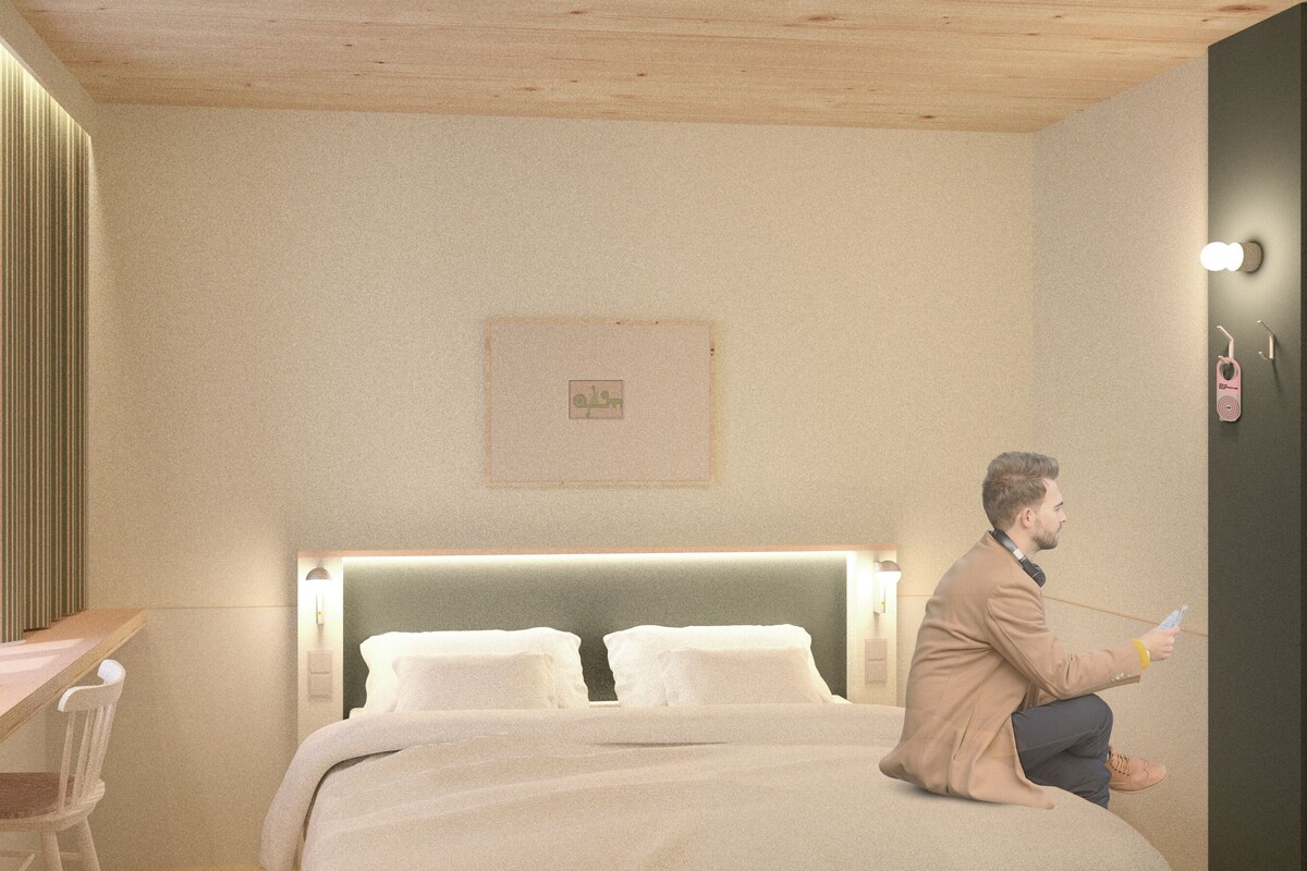 Classic Double Room, City View | Hypo-allergenic bedding available, in-room safe, blackout drapes