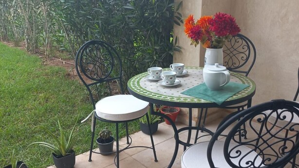 Outdoor dining - Luxury apartment in prestigia marrakech (Marrakesh-Safi)