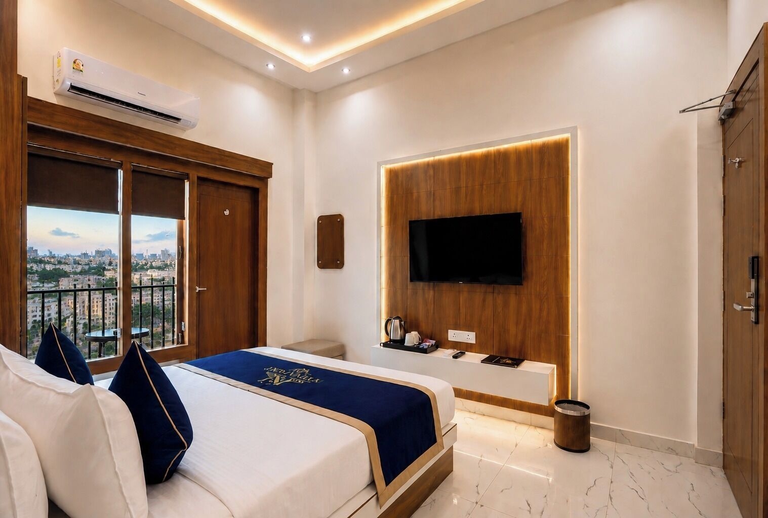 Habitación Deluxe con 1 cama doble o 2 individuales, vistas a la ciudad | Vistas a la ciudad