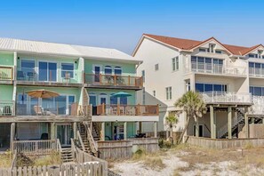 Exterior - 🌊 Shell Of A Time | Gulf Front Townhome | Private Walkover + Golf Cart (Navarre Beach)