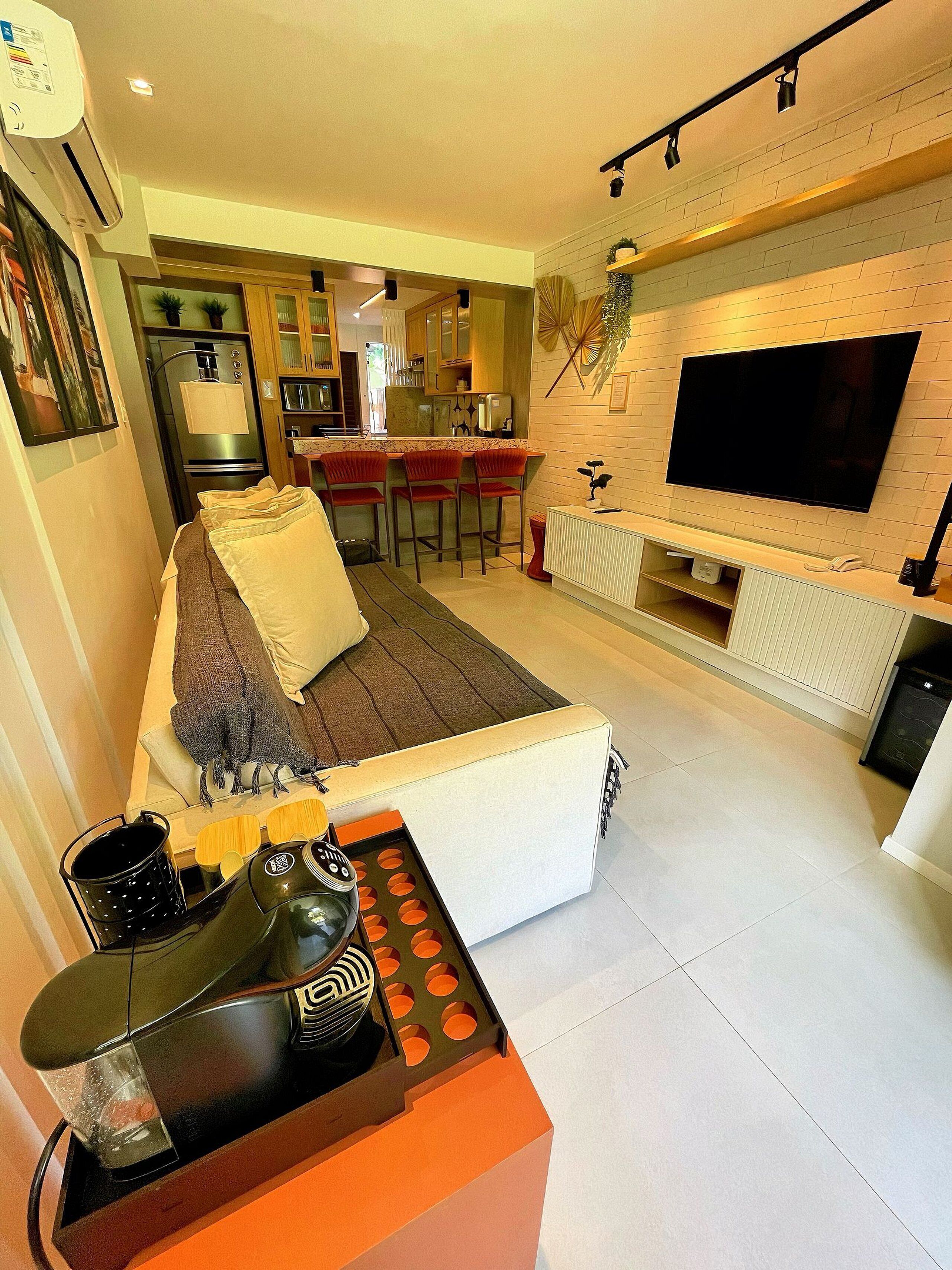 Apartamento | Área de estar | Smart TV 55 polegadas com canais digitais, Netflix