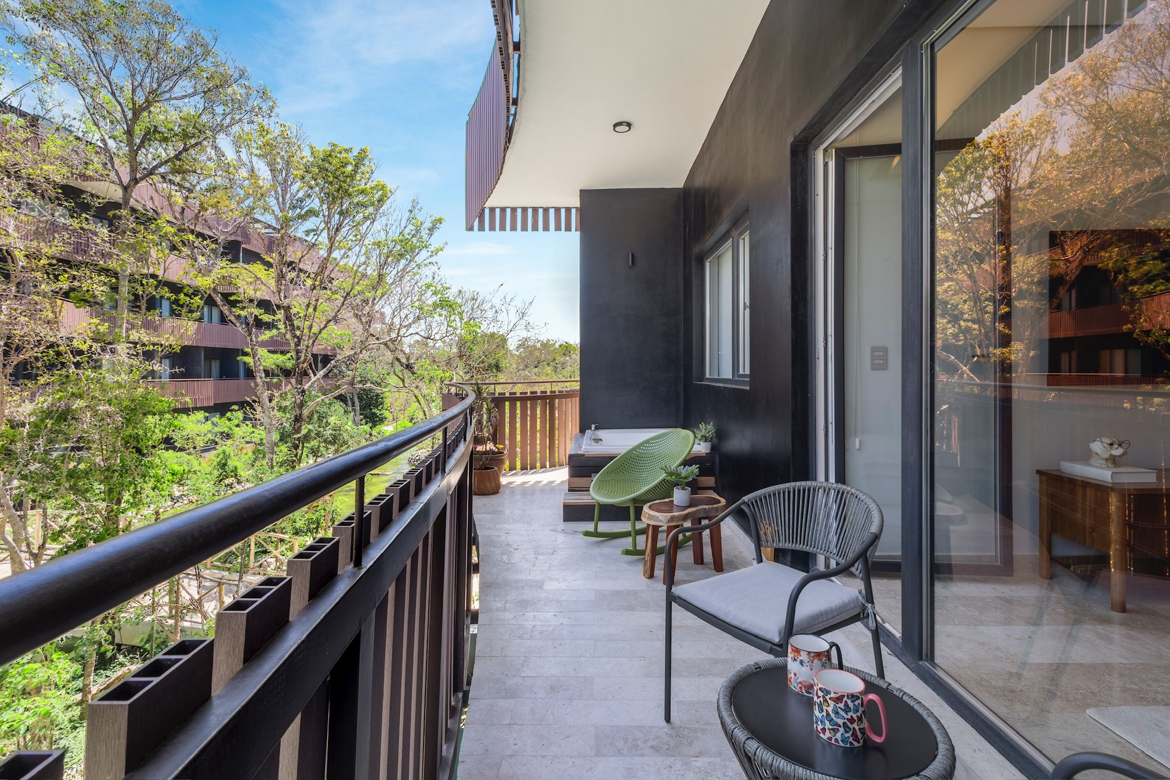 Deluxe-lejlighed - 2 soveværelser - balkon - udsigt til lagune | Terrasse/gårdhave