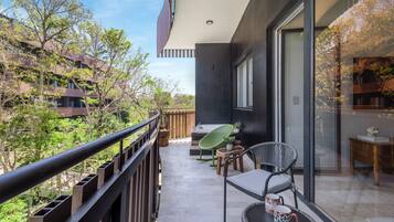 Deluxe-lejlighed - 2 soveværelser - balkon - udsigt til lagune | Terrasse/gårdhave