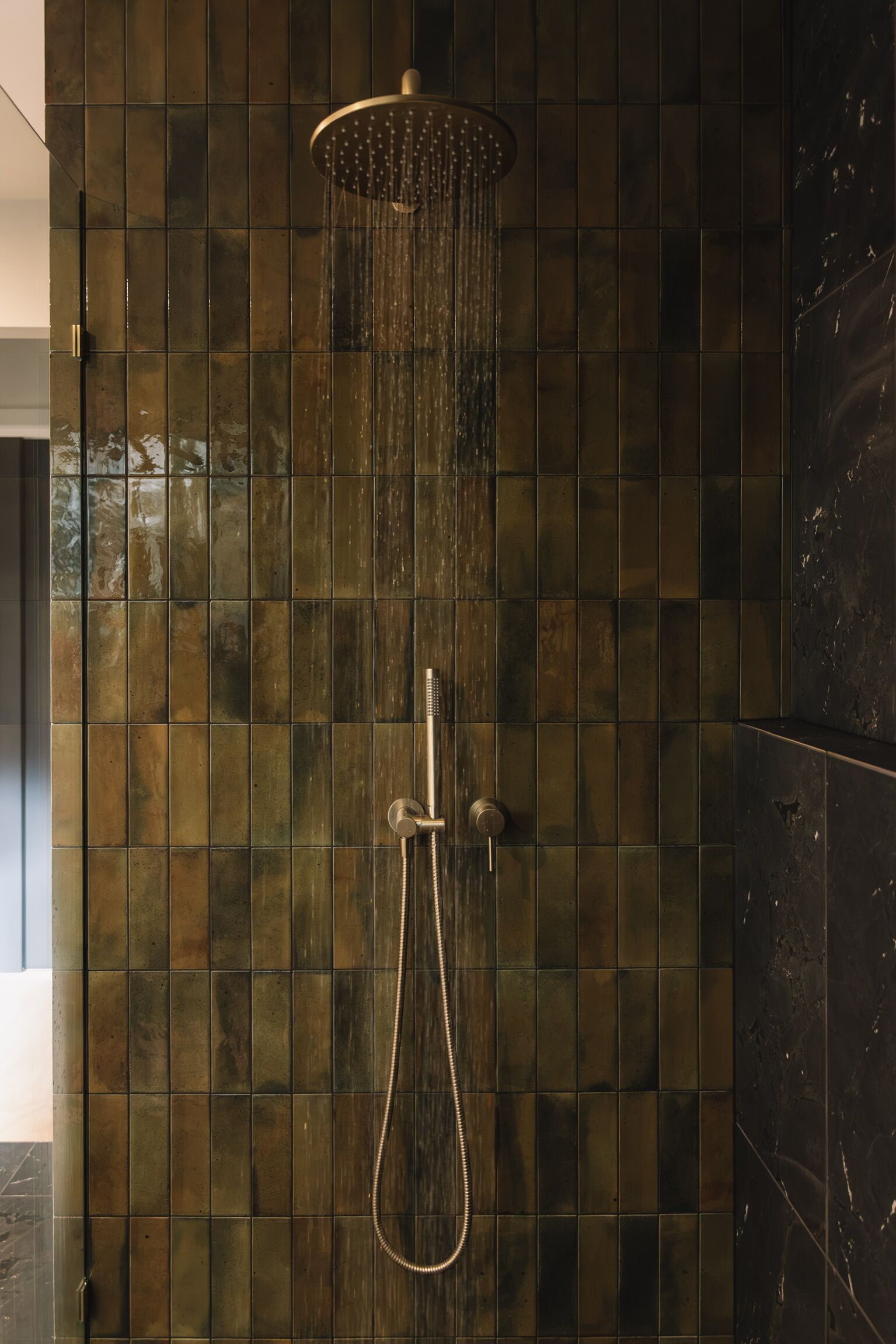 Shower, eco-friendly toiletries, hair dryer, towels