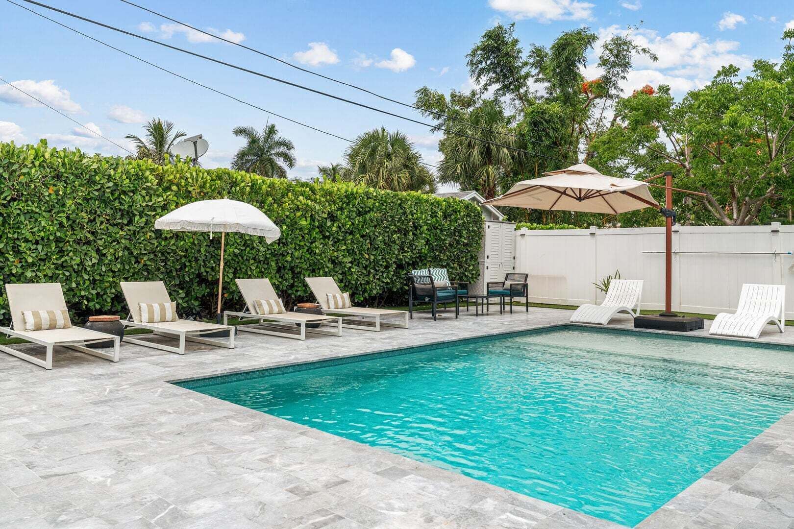 A heated pool