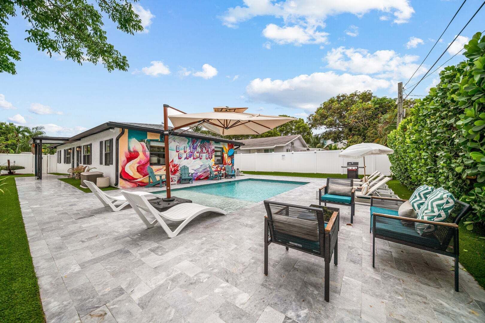 A heated pool