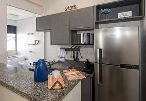 Appartement Deluxe, balcon, vue ville | Cuisine privée